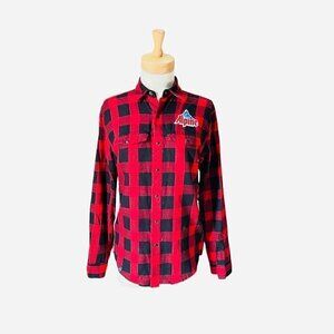 Stormtech Shirt Soft Flannel Plaid Button Up Snaps Size Small